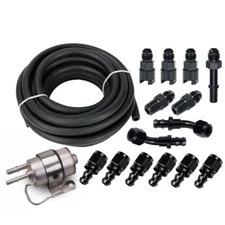 25Ft Complete LS SWAP 6AN Injection Fuel Line Kit Hose Fitting EFI Adapter