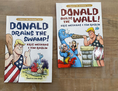 2 A Donald The Caveman Book drain the swamp Builds the wall trump kids books