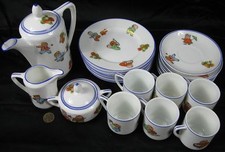 Service for 6 Vintage Beyer  Bock Germany Childrenl Miniature Tea Set Happifats
