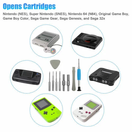 Kit de herramientas de reparación de seguridad destornillador triwing Nintendo Switch N64 NES Wii de 10 piezas Foto 4 de 4