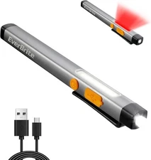 EverBrite Pen Flashlight Rechargeable LED Waterproof Memory Function 6 Modes