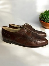 Vintage BALLY Prestige Brown Leather Oxford PARAWET Shoes SUISSE Made Size 10.5