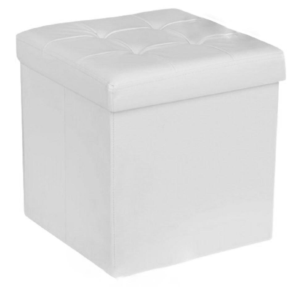 PUFF POUF CONTENITORE QUADRATO ECOPELLE PANCA BAULE 38X38X38CM TRAPUNTATO eBay