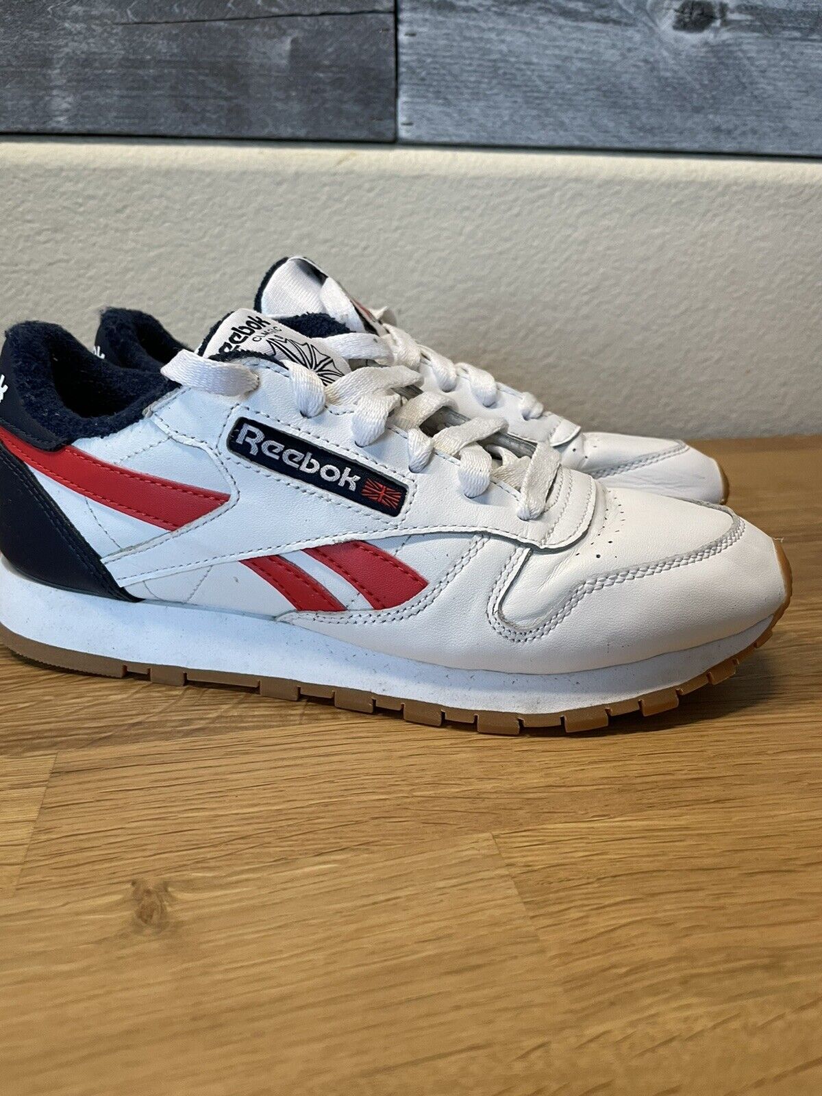 Reebok Classic Leather Men's Athletic Shoes 5 and blue 059503 | eBay