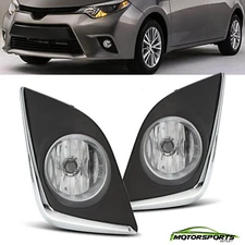 For 2014-2015 Toyota Corolla Clear Lens Bumper Fog Lights Replacement Pair