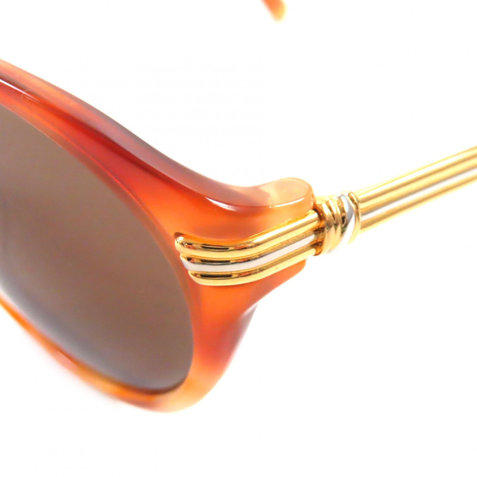 Cartier Trinity Marble Pattern Sunglasses Brown 5… - image 7