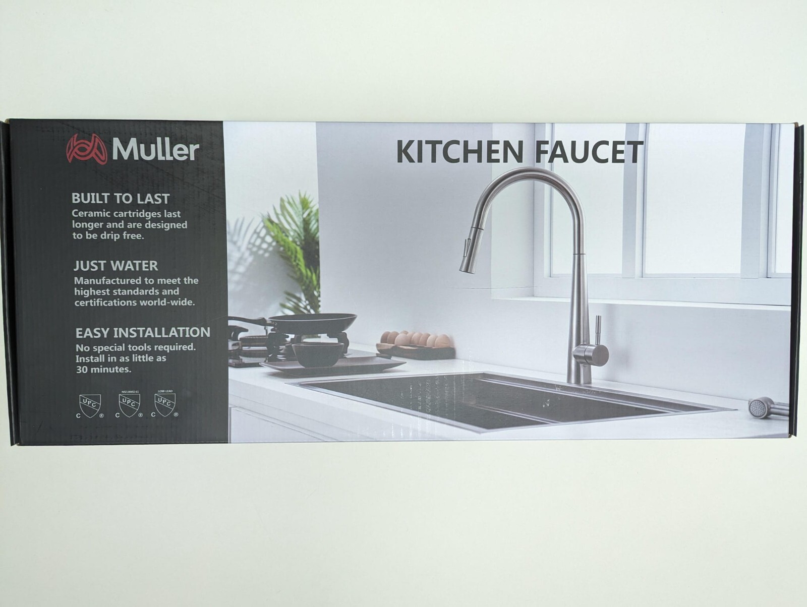 Muller Kitchen Faucet. Sink Mixer Faucet. Pull Down. Sprayer Single Handle.