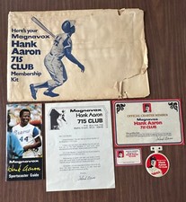 L👀K - HANK AARON - 715 Club Membership Kit Magnavox TV Premium MLB