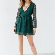 Urban Outfitters Little White Lies Green Lace Dress Size XS 0272