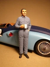 BUGATTI 1/18 FIGURE  PIERRE VEYRON  VROOM  PAINTED  FOR  CMC  SPARK   MINICHAMPS