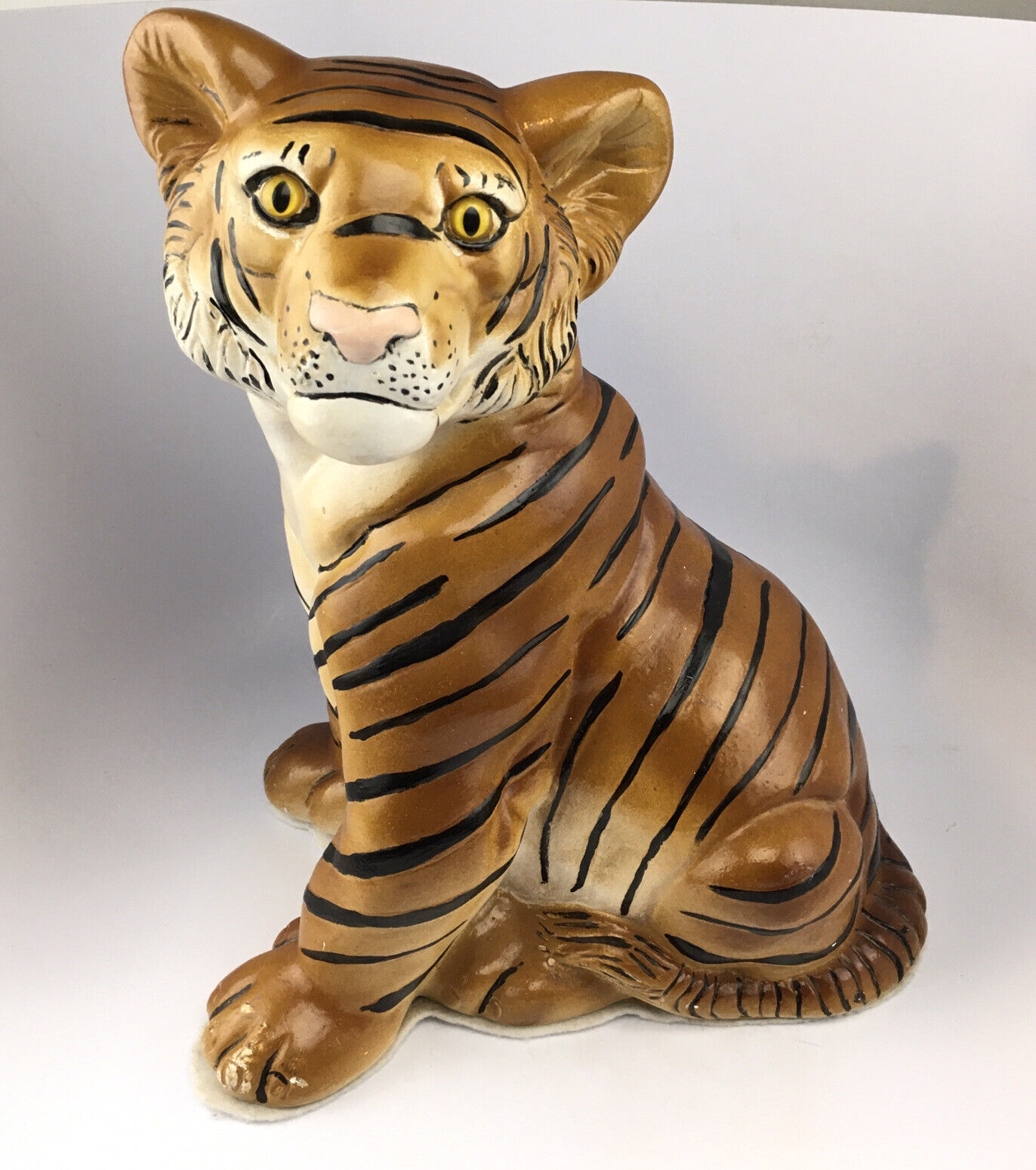 Beregning Solformørkelse Uden for Vintage Chalkware Bengal Tiger Cub Statue Sculpture Wild Animal Decor 14” |  eBay