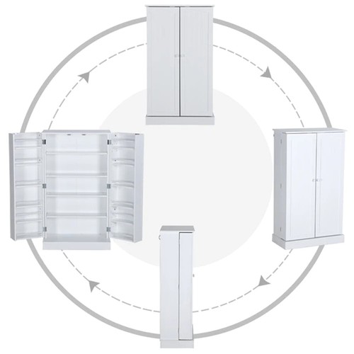 Kitchen Pantry Storage with Doors&Adjustable Shelves Food