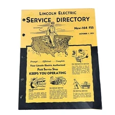 Lincoln Electric Company Service Directory Info Welding 1951 Vintage 1950s
