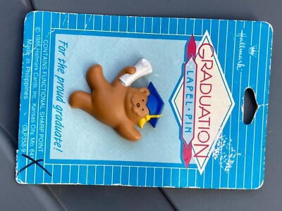 Graduation Cap1986 Hallmark Graduation Pin 1986 Student Teddy Bear Cap Diploma | eBay