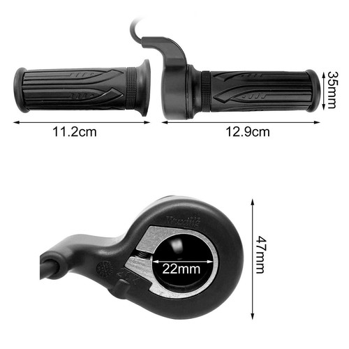 E-Bike Throttle Grip Electric Scooter Bicycle Speed Control Twist Handlebar Grip