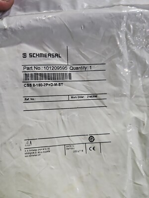 SCHMERSAL CSS 8-180-2P+D-M-ST ELECTRIC SAFETY SENSOR 101209595 #283108 ...