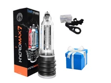HYDROMAX 7 HYDROPUMP WATER PENIS ENLARGER BATHMATE CLEAR Hydromax X30 PUMP Gift