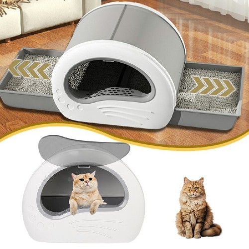 Große selbstreinigende Katzentoilette automatische UV-Sterilisation Katze Töpfchen Box Pfanne - Bild 17 von 18