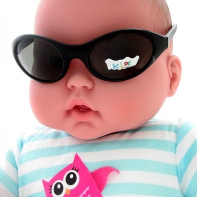 Kids Age to Sports Black Sunglasses Flexible Frame For