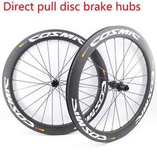 Set ruote carbonio 700C bici da strada asse passante freno a disco tubolare clincher tubeless