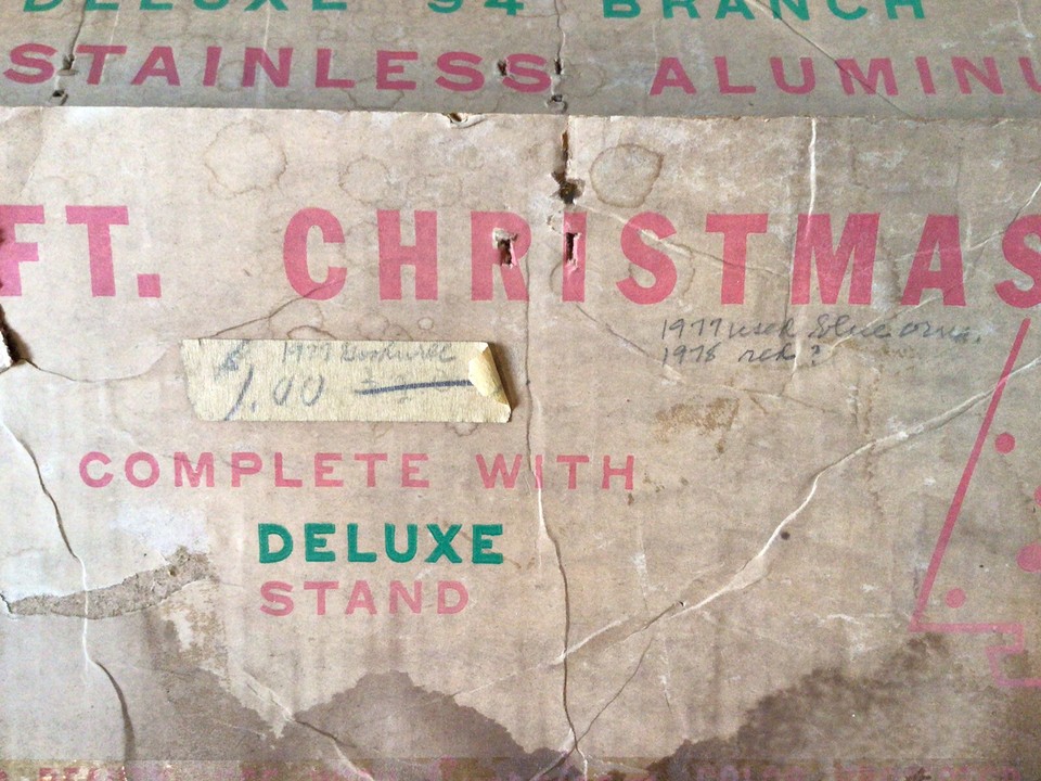 EVERGLEAM DELUXE 6 Ft 94 BRANCHES ALUMINUM CHRISTMAS TREE ROTATING BASE NICE! eBay