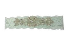 Mint Wedding Prom Garter
