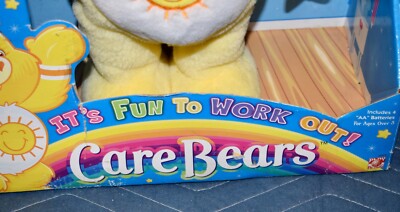 2004 Care Bears Fit 'N Fun Funshine Work Out Exercise Bear #31974