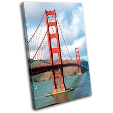 San Francisco City Golden Gate Bridge Landmark Canvas Art Picture Print Photo