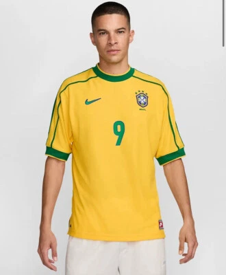 Nike Brazil REISSUE 1998 2024 soccer jersey IB1155-741 SMALL R9 Ronaldo 98 - Photo 1/4
