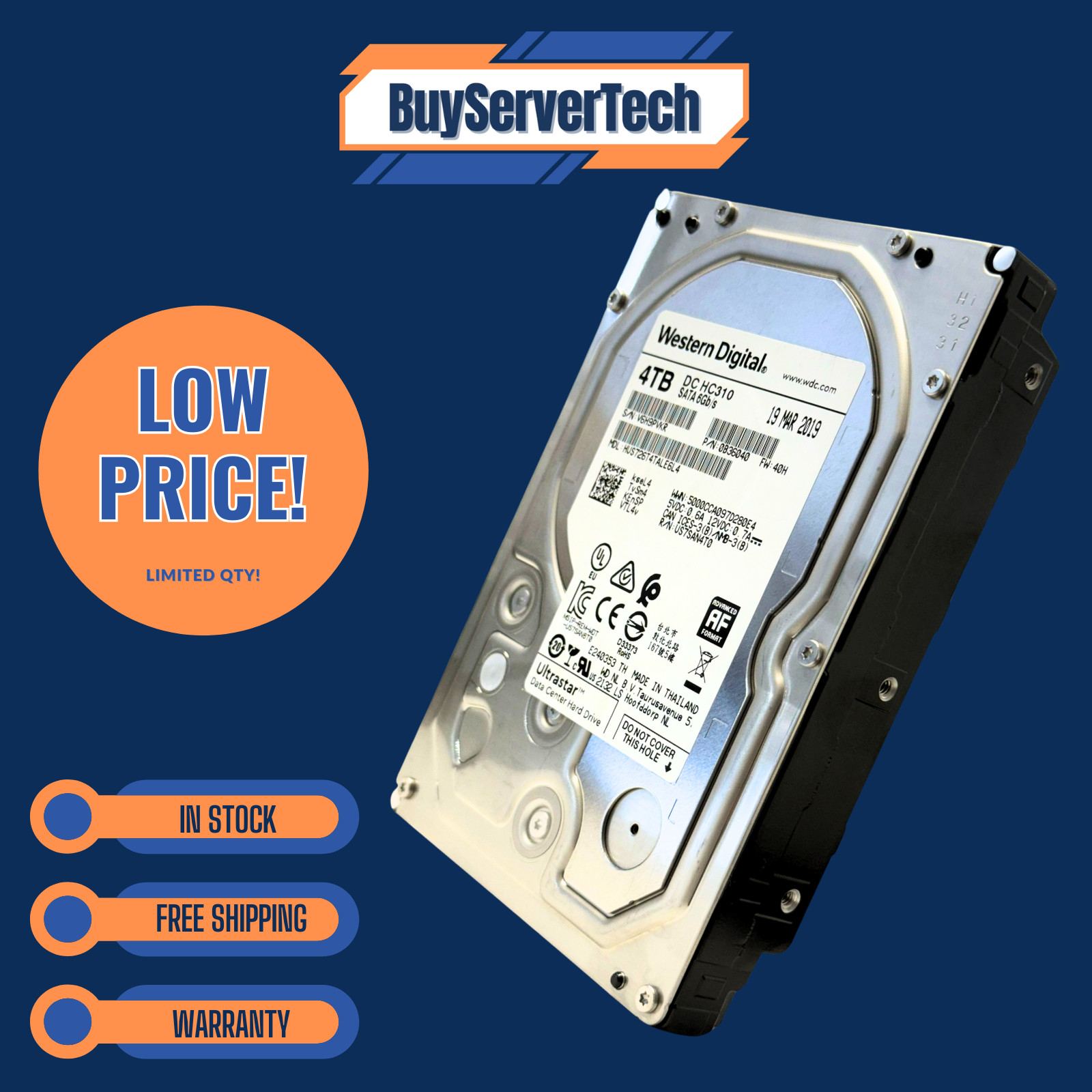 HGST SAS 4TB Storage Capacity Hard Drives (HDD, SSD & NAS HGST