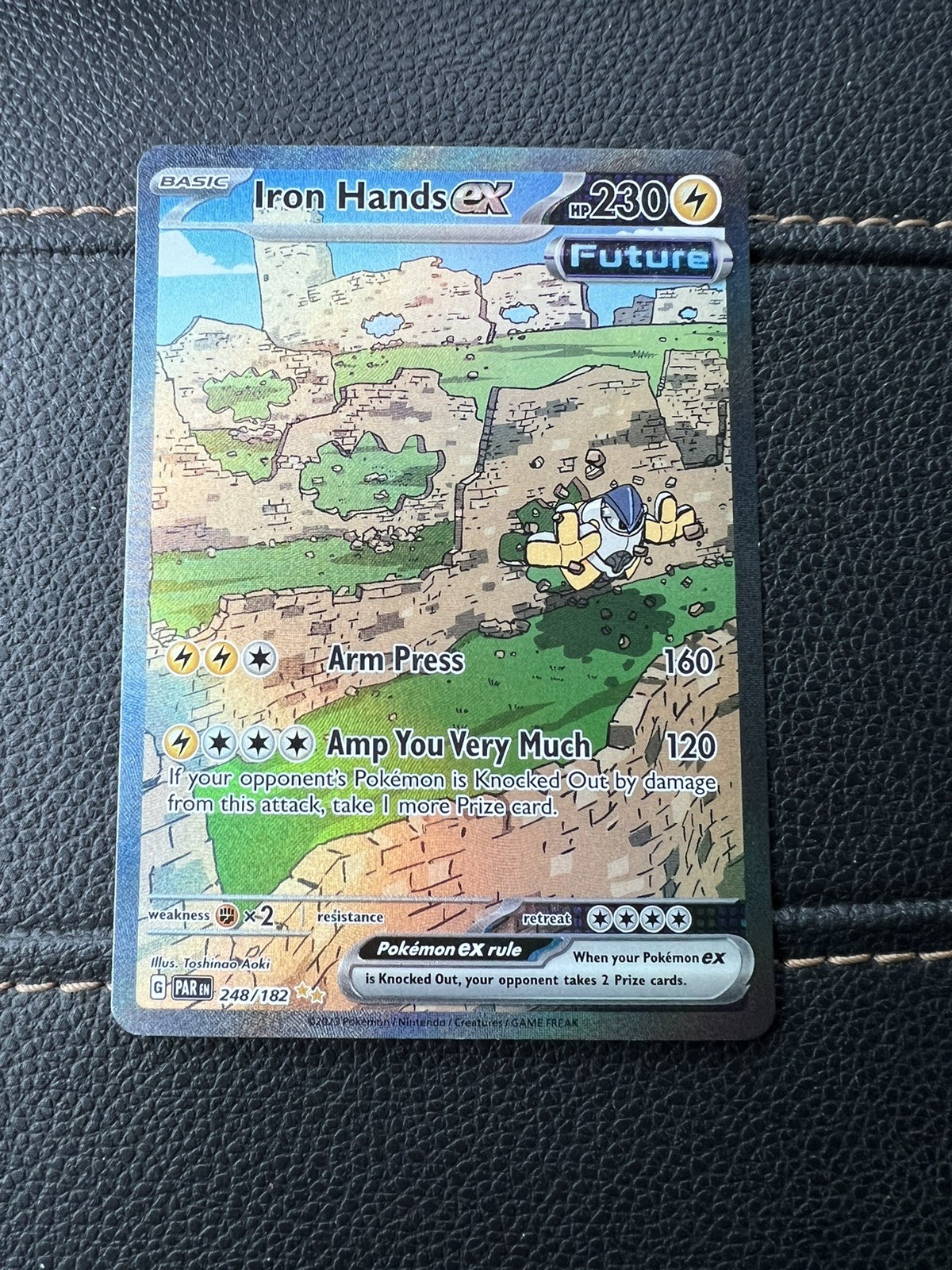 Pokemon TCG Card Iron Hands ex 248/182 Paradox Rift Special Illustration - NM