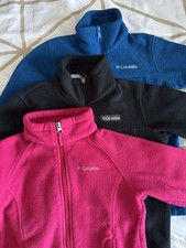 Columbia Fleece Jacket Girls Size 7-8 S Full Zip 3 Pack 