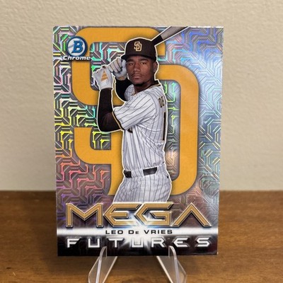 2025 Topps Bowman Mega Box Leo De Vries Mega Futures Mojo Refractor #BMF-18
