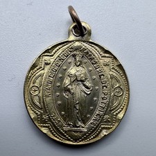 Médaille religieuse ancienne «  Sainte Radegonde » - Laiton