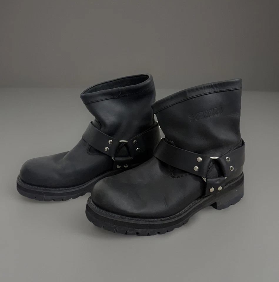 Botas Durango DS190 Arnés de Cuero Negro Para Hombre Motociclista Motocicleta Botas Talla 10E Foto 2 de 4