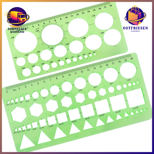 Kreis Schablone Vorlage 2 StüCk Geometrische Schablonen Basteln DIY-image