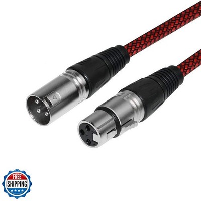 FURUI XLR Cable 200ft Male to Female, Microphone Cable 3 Pin Nylo