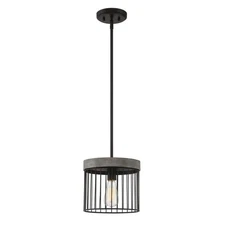 DESIGNERS FOUNTAIN Aster 1-Light Pendant, Matte Black, D226M-10P-MB