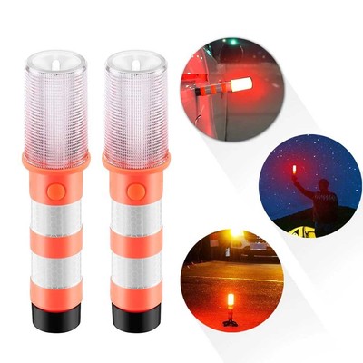 2PCS LED Auto Notwarnlicht Straßenblatz Flames Beacon Sicherheitsstromboskop