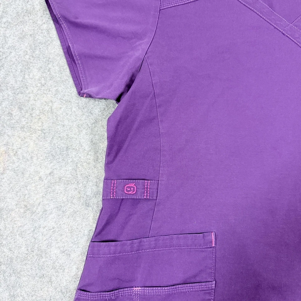 Wonderwink Flex Comfort Purple Scrub Set Fits Women’s Top(Sz:L) & Bottom(Sz:XLP) - Image 3 of 4