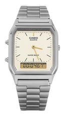 Montre Casio AQ-230GG-9A Pour Homme - Style Vintage Double Heure - Résistante à L'eau - Neuf Avec étiquettes