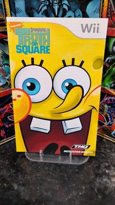 SPONGEBOB'S Truth or Square NINTENDO Wii System THQ Game 2009 Manual Booklet