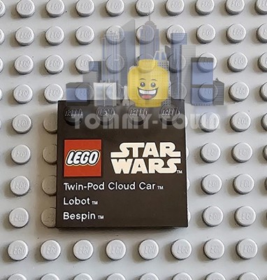 LEGO Star Wars (6179pb048) modifizierte 4x4 Fliese 9678 Twin-Pod Cloud Car & Bespin