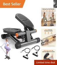 LCD Monitor Mini Stepper with Resistance Bands - Space-Saving Home Gym Solution