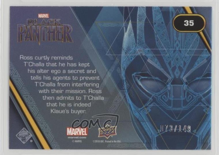 2018 Upper Deck Marvel Black Panther Black 73/149 Klaue's Buyer #35 r9d thumbnail 2