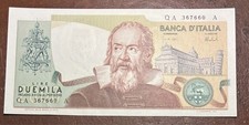 ITALY 2000 lire 8-10-1973 P103a AU Galileo, Leaning Tower of Pisa