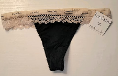 Calvin Klein String Tanga Perfectly Fit Gr.S schwarz/rosa *NEU & OVP*