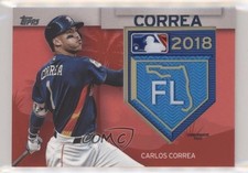 2018 Topps MLB Spring Training Logo Red 2/25 Carlos Correa #STP-CC Patch o7m