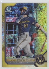 2022 Bowman Yellow Mini-Diamond Refractor 17/75 Jheremy Vargas #BCP-144 5x8