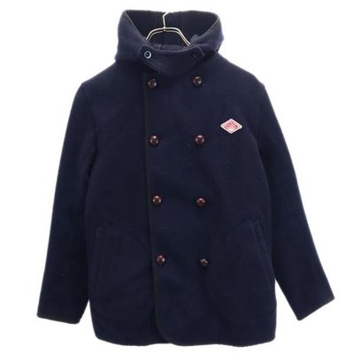 Used Danton Wool jacket 36 Navy blue hood Men's